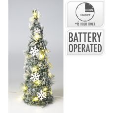 Julkon med Snö LED-belysning Belysning Timer 40 cm