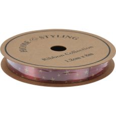 Band Textil Rött Jul 8 meter