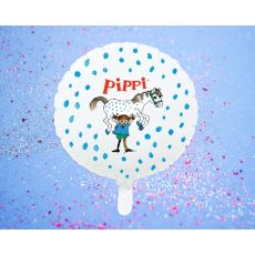 Ballong Pippi Långstrump Rund Folie