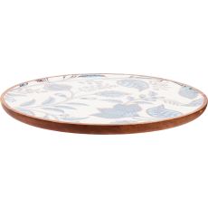 Fat Dekoration Tallrik Vit/Blå