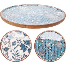 Fat Dekoration Tallrik Vit/Blå