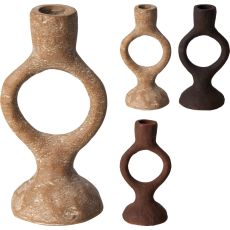 Ljusstake Metall Rödbrun 17 cm