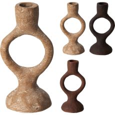 Ljusstake Metall Rödbrun 17 cm