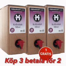 Kolloidalt silver Bib 20ppm 3 liter 3st för 2!