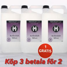 Kolloidalt silver 20ppm 5 liter 3st för 2!