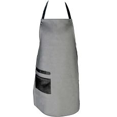 Skinnförkläde imitation grå konstgjort läder