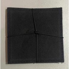 Glasunderlägg grå läderlook 4-pack