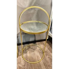 Bord glas/metall  Guld H71 cm