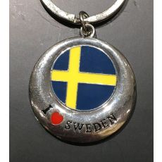 Nyckelring Souvenir Flagga I Love Sweden