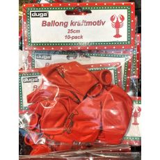 Ballonger Kräftskiva Röda 10-pack