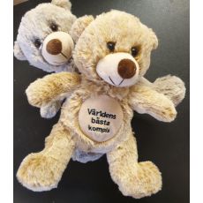 Nalle Världens bästa kompis Grå 20 cm