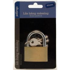 Hänglås 40mm mässing