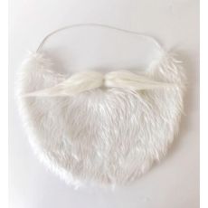 Tomteskägg med resår Skägg Vitt 23x30 cm