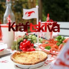 Skylt Kräftskiva Papp