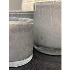 Ljushållare Grå Glas 12x12 cm