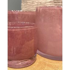 Ljushållare Mörkrosa Glas 12x12 cm
