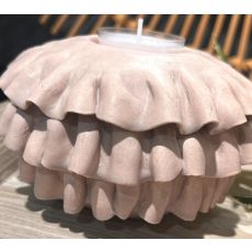 Ljushållare Volang Beigegrå 12 cm