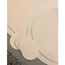 Underlägg Läderlook Beige/Svart