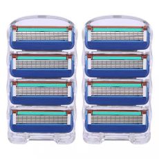 8-Pack 5-lagers Rakblad Refill, Kompatibel med Gillette