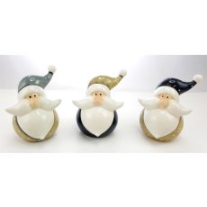 Tomte Keramik Grå luva 16 cm