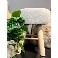 Pall Vit/Trä 39x41 cm