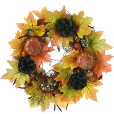 Krans Halloween Höst Orange 34 cm