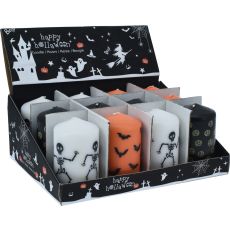 Ljus Halloween Vitt Orange Svart 10 cm