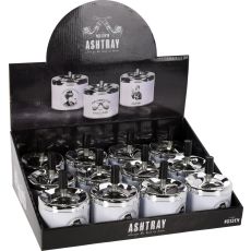 Askfat Snurr Pipor Dam Herr Metall Vit