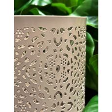 Ljushållare Bågar Ringar Mönstrad Metall Taupe 18 cm