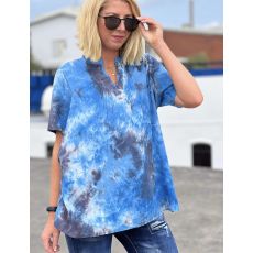 Korfu blouse blå