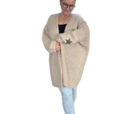Cardigan beige stjärna