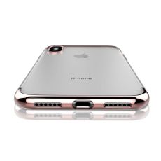 Elektropläterat TPU-skal iPhone Xs Max med 2 skärmskydd.