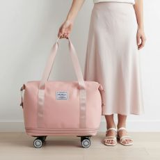 Expandable Tote Bag With Removable Wheels