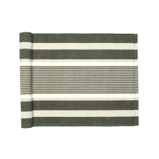 ÅTERVUNNEN LÖPARE GRETA, OLIVGRÖN/LINNE. 33x240cm