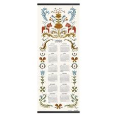 Tygkalender dalahästar        30x90cm. 2026 År