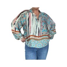 My mönstrad blus i viscos