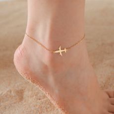Stainless Steel Airplane Anklet