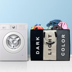 Tvättkorg med 3 fack - 240 liter