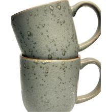 Mugg Grå Svart Keramik 4-pack