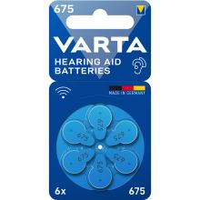 Hörapparatsbatteri 675 / A675 / PR44 6-pack