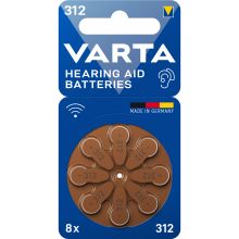 Hörapparatsbatteri 312 / A312 / PR41 8-pack