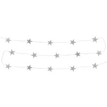 Girlang Stjärnor Silver Glitter 3,6 m