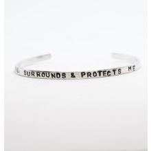 Silverarmband- smalt med text