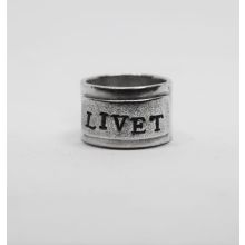 LIVET-ring helt handgjord i silver