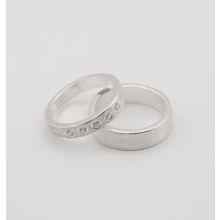 "Love yourself"- dubbelring i silver
