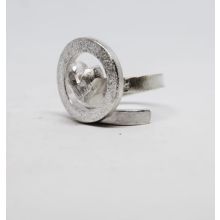 Unik mattslagen silverring