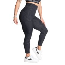 High Waist Leggings, black camo, medium
