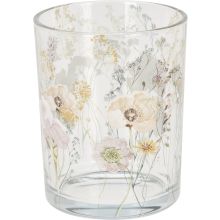 Ljushållare Lykta Blommor Glas 13 cm