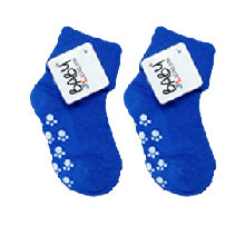 Enfärgad babysocka blå