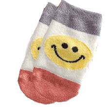 Smiley babysocka grå